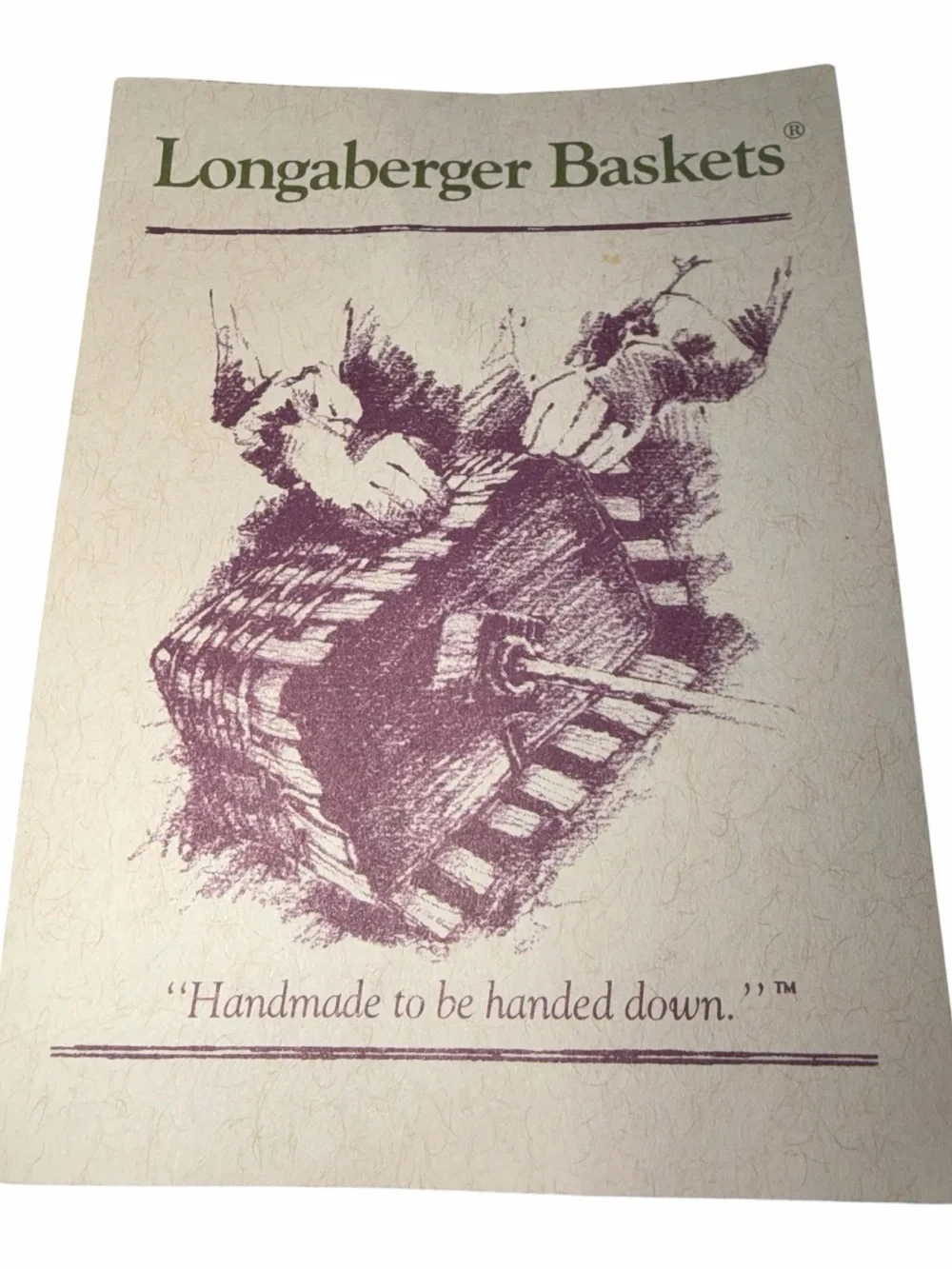 VINTAGE Longaberger JW Miniature Waste Basket 1997 Ed.